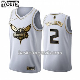 Canotte Bambino Charlotte Hornets Marvin Williams 2 2019-20 Nike Bianco Golden Edition Swingman